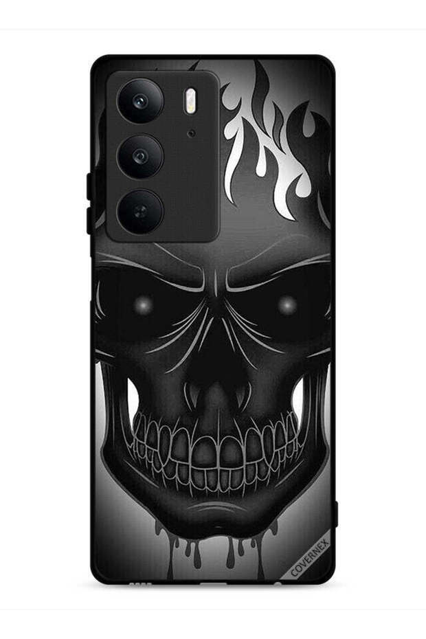 غطاء حماية لهاتف Realme C75 4G برسومات جمجمة