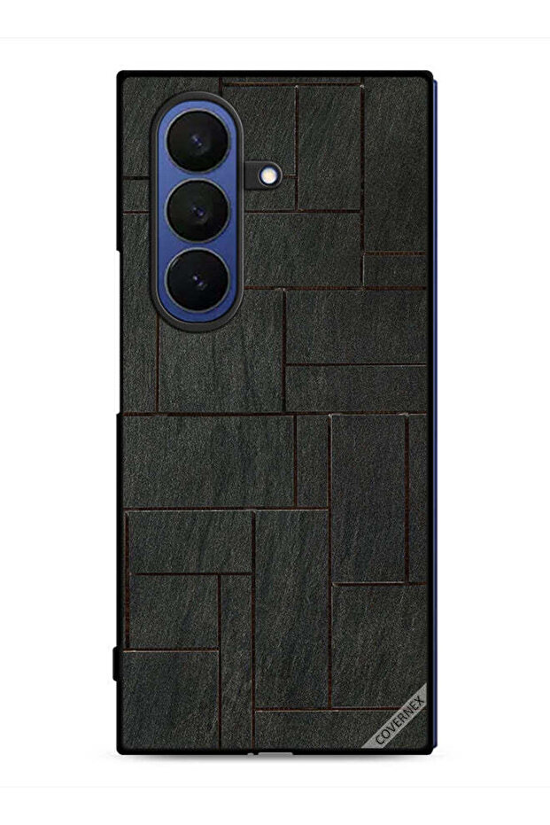 غطاء حماية لهاتف سامسونج جالاكسي زد فولد 7 بنقشة حائط حجرية