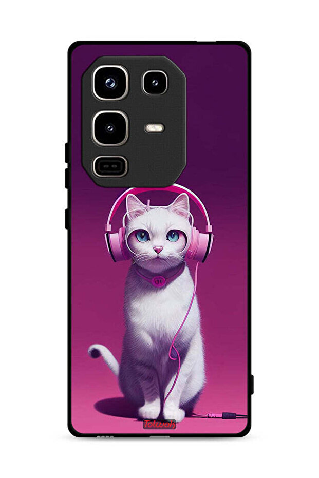 غطاء حماية لهاتف Infinix Note 50 Pro 4G بتصميم قطة لطيفة