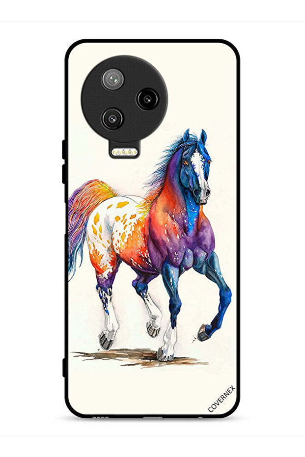 غطاء حماية لهاتف Infinix Note 12 Pro 4G بطبعة رسم حصان