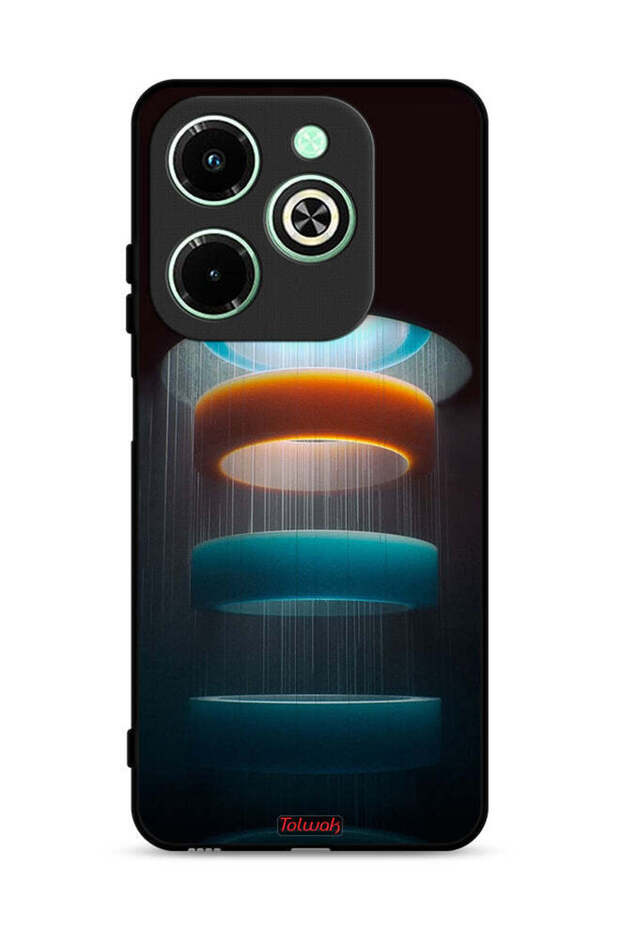 غطاء حماية لهاتف Infinix Hot 40i 4G بنقشة حلقات فنية
