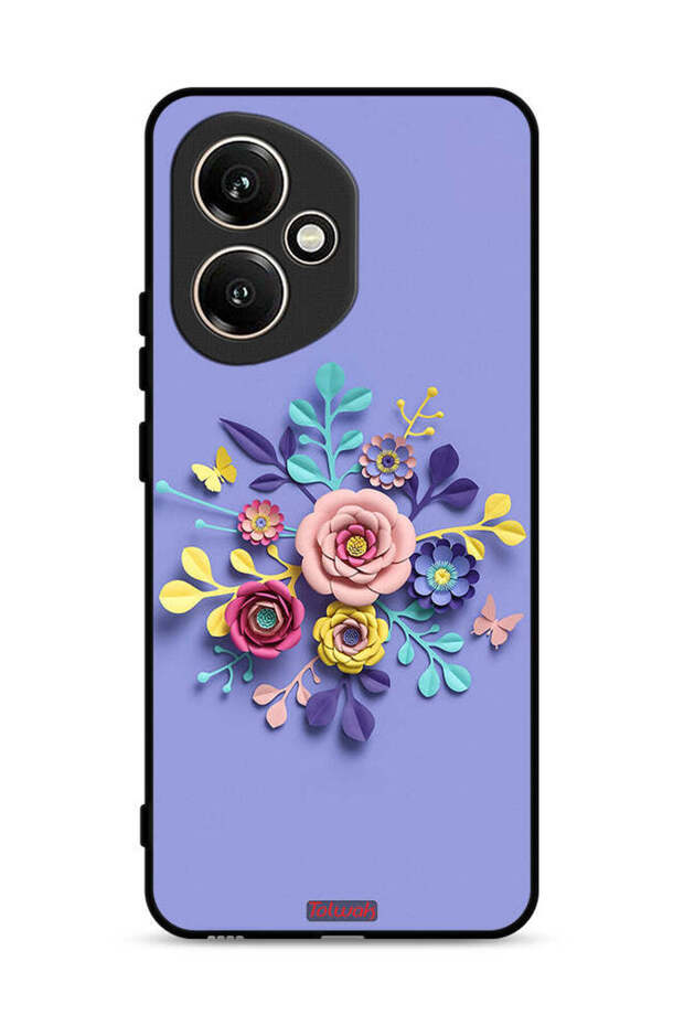 غطاء حماية لهاتف Honor 400 برسومات زهور فنية