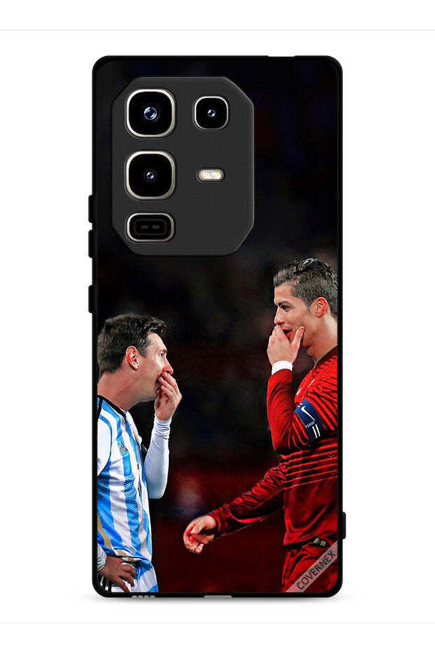غطاء حماية لهاتف Infinix Note 50 Pro 4G بإطار واحد لرونالدو وميسي