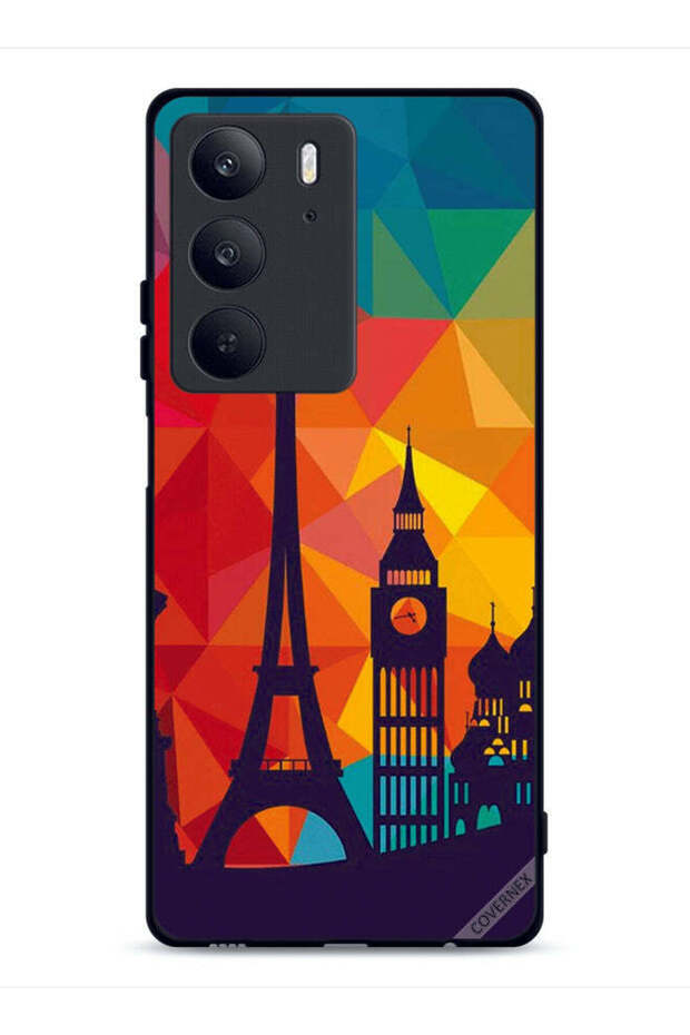 Realme C75 4G Protective Case Cover Colorful Pattern Paris