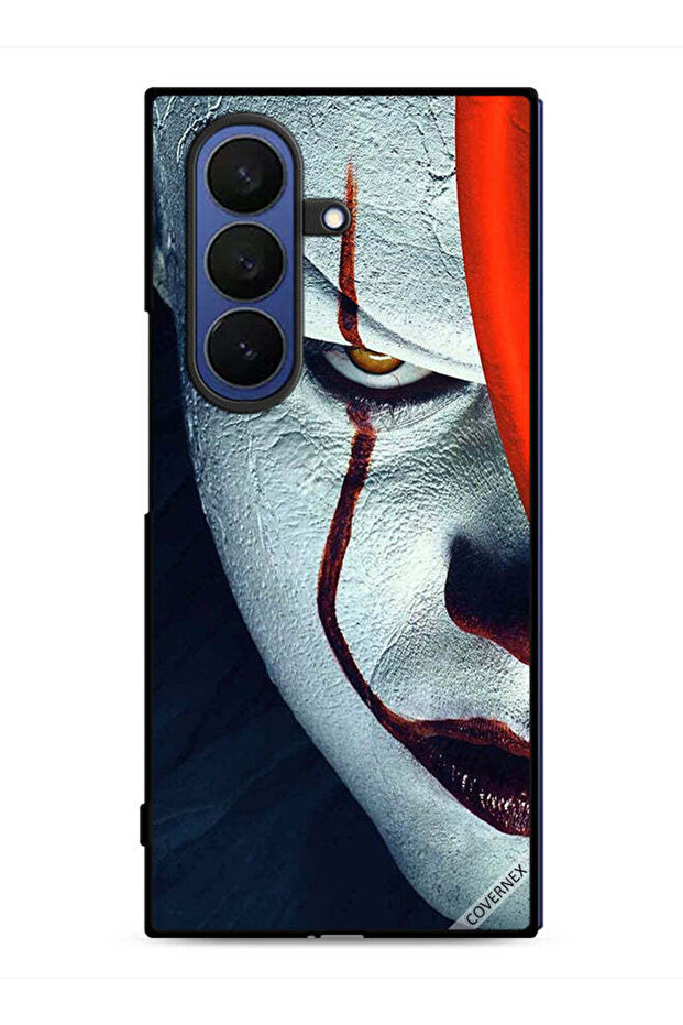 غطاء حماية لهاتف Samsung Galaxy Z Fold7 بتصميم نصف وجه الجوكر