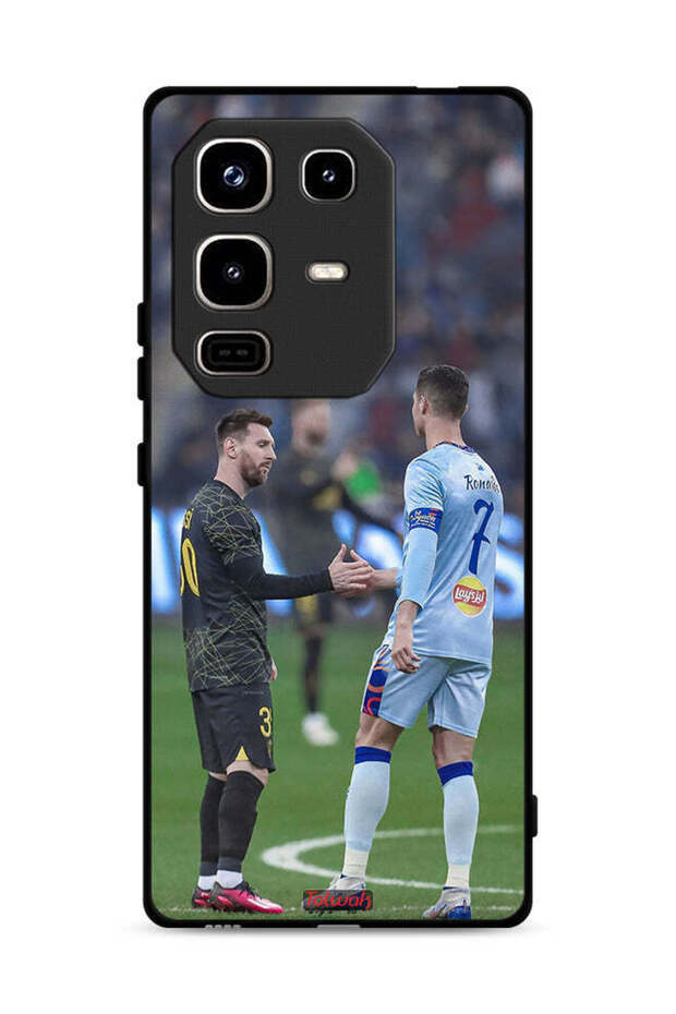غطاء حماية لهاتف Infinix Note 50 Pro 4G بتصميم ميسي ورونالدو