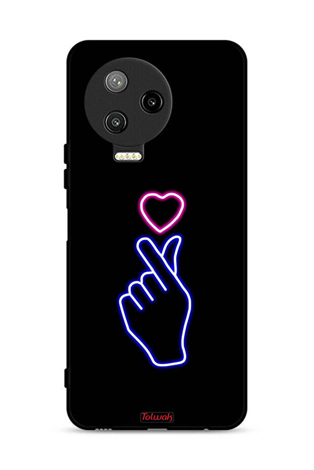 غطاء حماية لهاتف Infinix Note 12 Pro 4G بنقشة قلب سناب