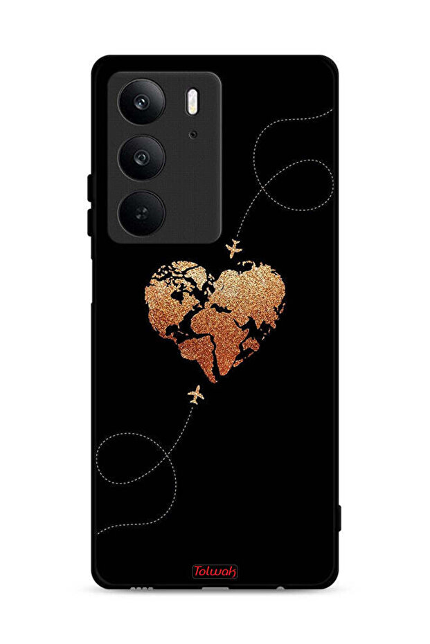 غطاء حماية Realme C75 4G بنقشة طائرات تلامس القلب