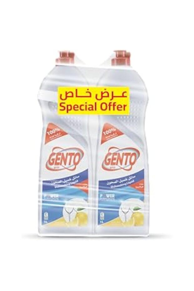 سائل غسيل الأطباق برائحة الليمون المنعش، 2 × 1 لتر