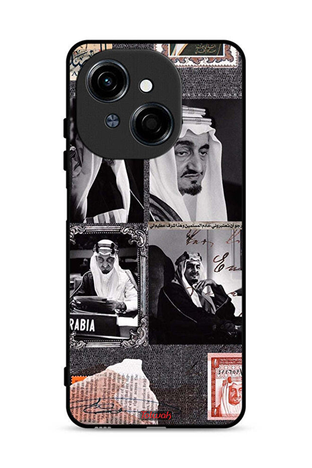 غطاء حماية لهاتف تكنو سبارك جو 1 إس 4G، ملصق الملك فيصل العتيق