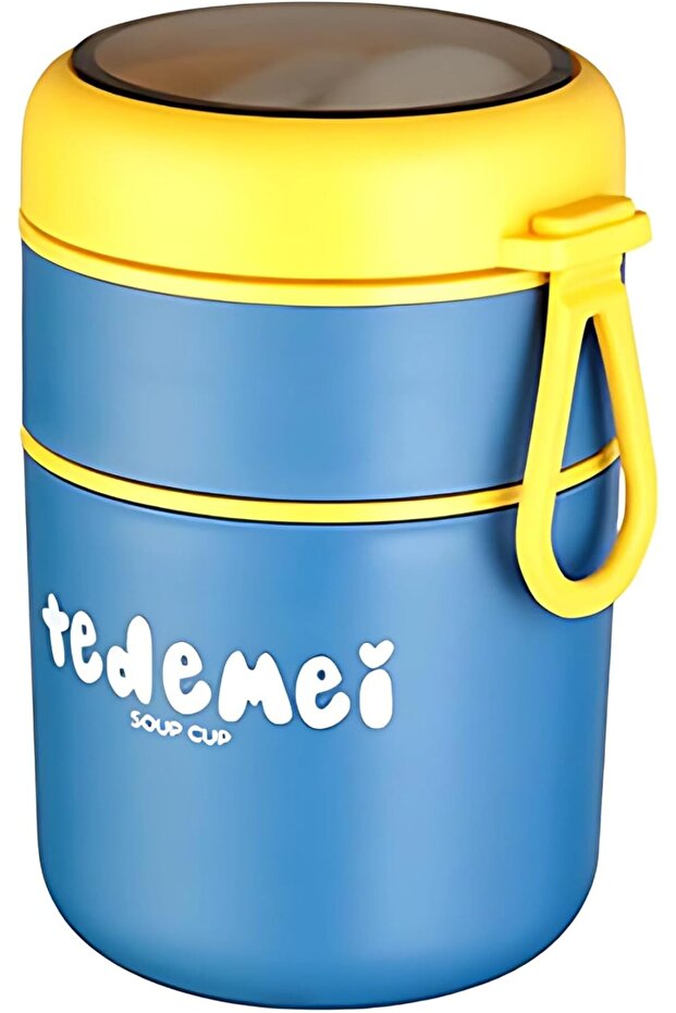 Double Soup Bowl Insulated Lunch Container Thermos Steel Food Jar with Spoon Stainless Steel