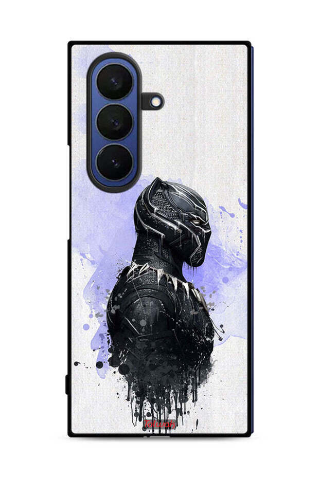 غطاء حماية لهاتف Samsung Galaxy Z Fold7 بتصميم النمر الأسود