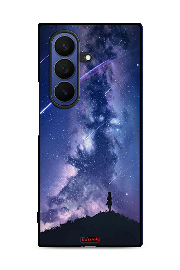 غطاء حماية لهاتف Samsung Galaxy Z Fold7 بتصميم نجوم متحركة