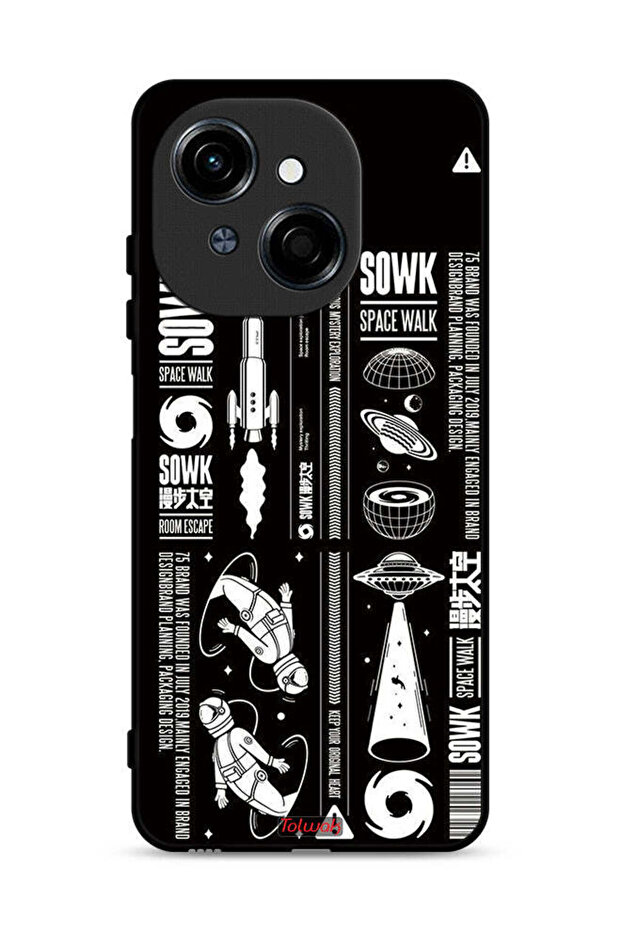 غطاء حماية لهاتف Tecno Spark Go 1 4G، ملصق Sowk Space Walk