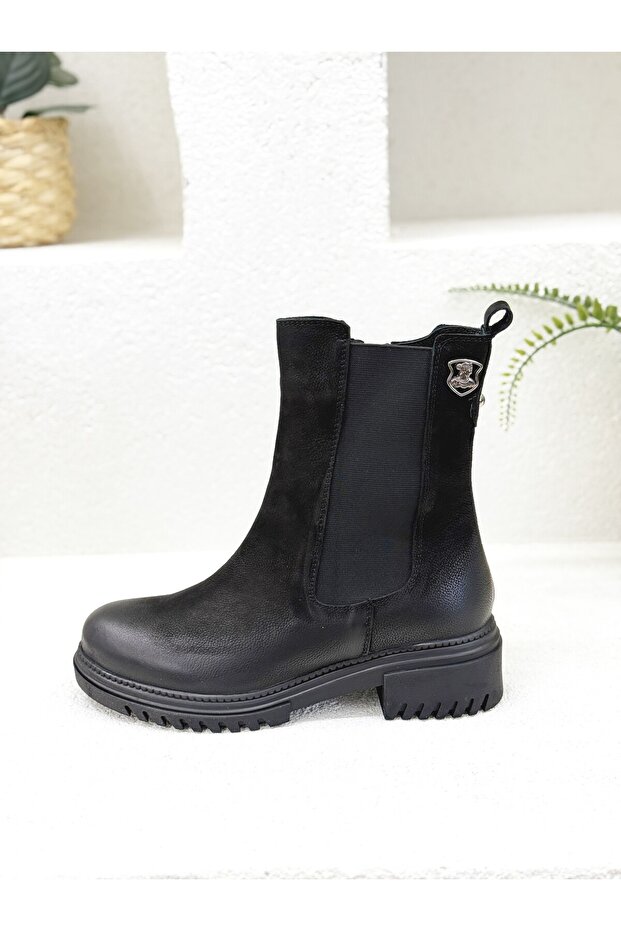 1950864K YANI LASTİKLİ KALIN TABAN BOT KADIN - 3