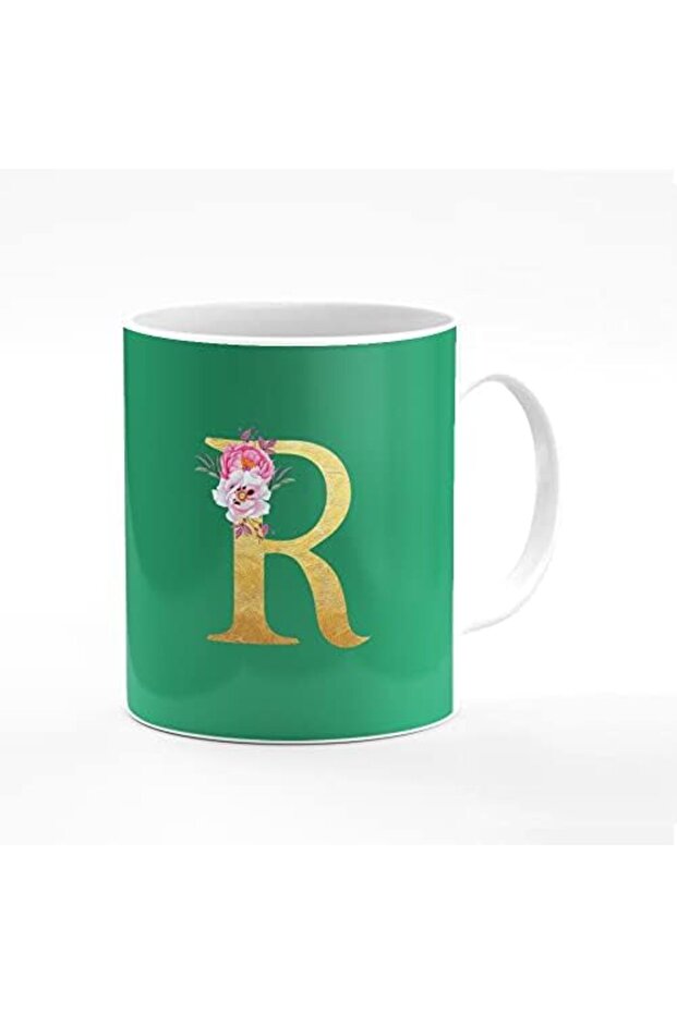 Designer Printed Coffee Mug 11oz Ceramic Personalised Gift Mugs Cup - Custom Monogram Init