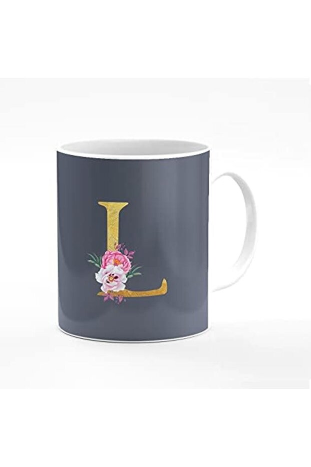 Designer Printed Coffee Mug 11oz Ceramic Personalised Gift Mugs Cup - Custom Monogram Init