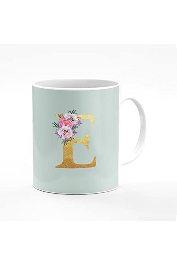Designer Printed Coffee Mug 11oz Ceramic Personalised Gift Mugs Cup - Custom Monogram Init