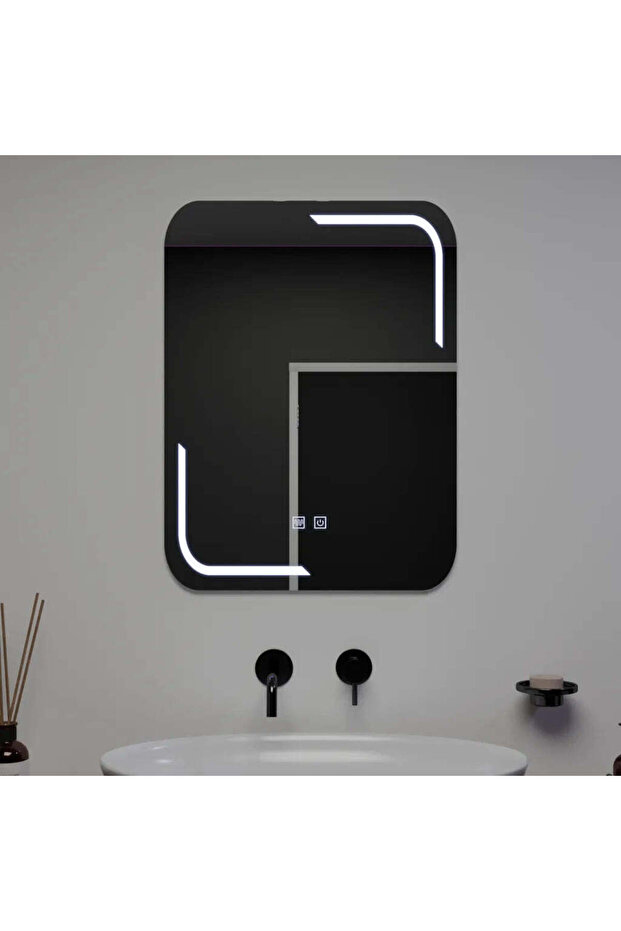 Rectangular LED Mirror, 50x70cm, ECLISSA Touch, Defog System, Dimmable - 3