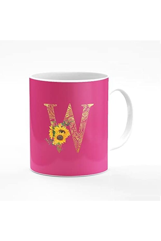 Designer Printed Coffee Mug 11oz Ceramic Personalised Gift Mugs Cup - Custom Monogram Init
