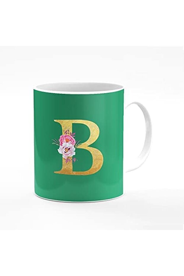Designer Printed Coffee Mug 11oz Ceramic Personalised Gift Mugs Cup - Custom Monogram Init