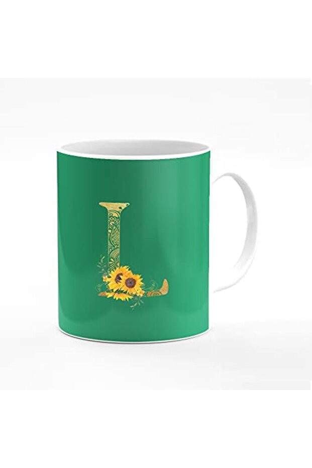 Designer Printed Coffee Mug 11oz Ceramic Personalised Gift Mugs Cup - Custom Monogram Init