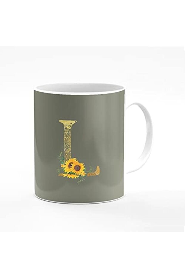Designer Printed Coffee Mug 11oz Ceramic Personalised Gift Mugs Cup - Custom Monogram Init