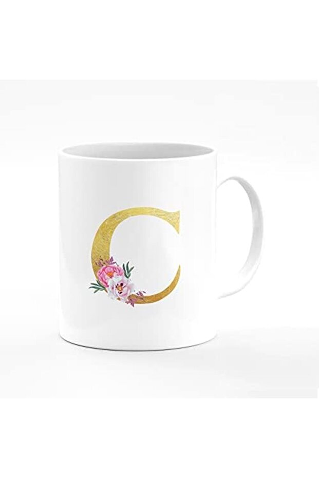 Designer Printed Coffee Mug 11oz Ceramic Personalised Gift Mugs Cup -Custom Monogram Initi