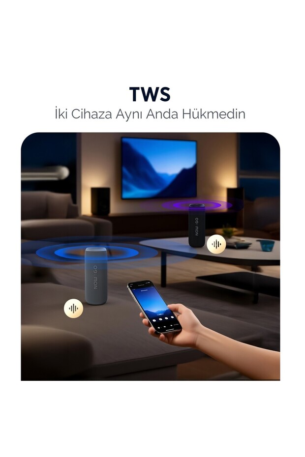 F6 20W RGB Speaker Su Geçirmez Taşınabilir Kablosuz Bluetooth Hoparlör Yeşil - 7