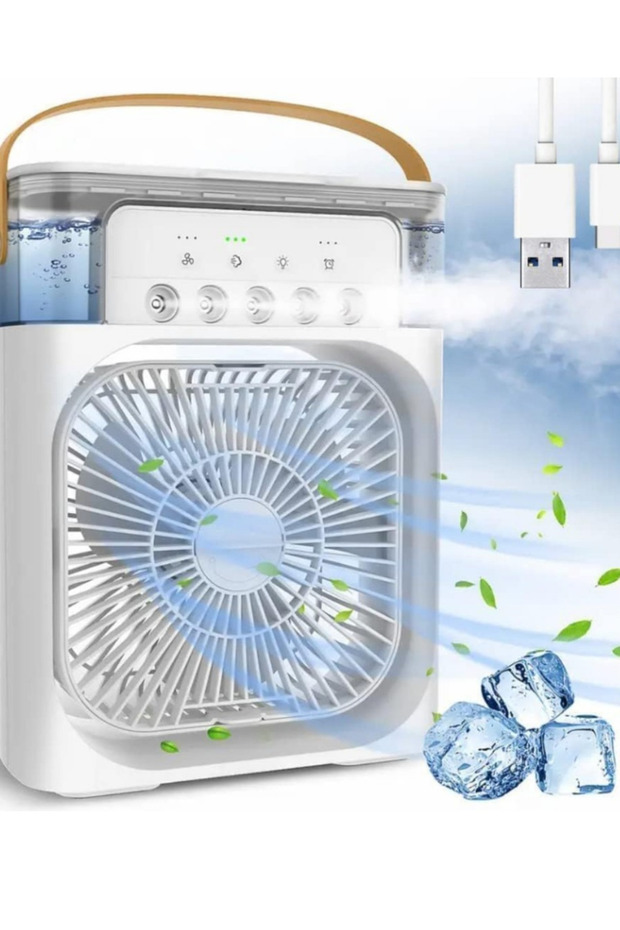 BUZLU AIRCOOL VANTİLATÖR BEYAZ İNPUT:5V 2A POWER:10 W - 2