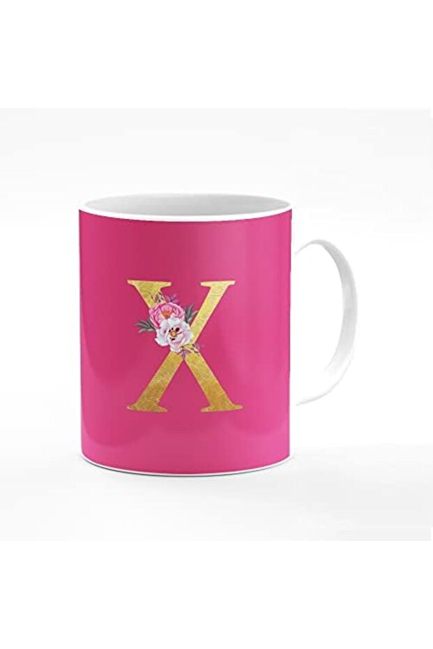 Designer Printed Coffee Mug 11oz Ceramic Personalised Gift Mugs Cup - Custom Monogram Init