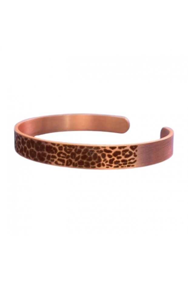 Leopard Patterned Copper Bracelet - 1