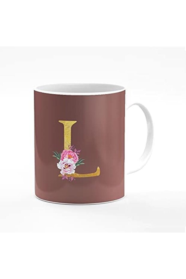 Designer Printed Coffee Mug 11oz Ceramic Personalised Gift Mugs Cup - Custom Monogram Init