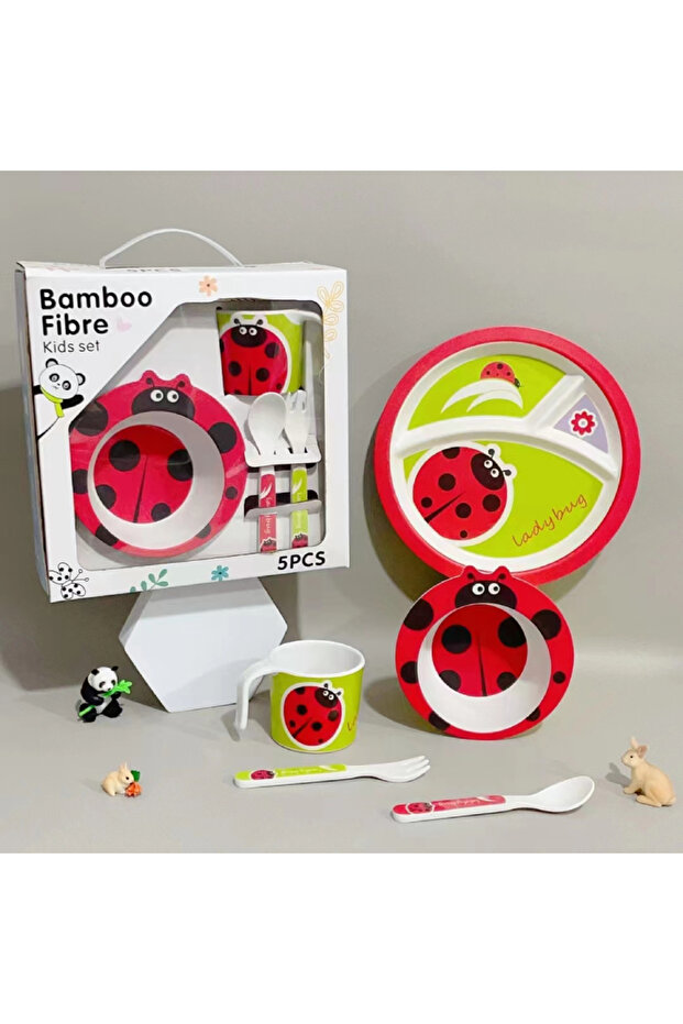 مجموعة أدوات المائدة من الخيزران من 5 قطع - 6