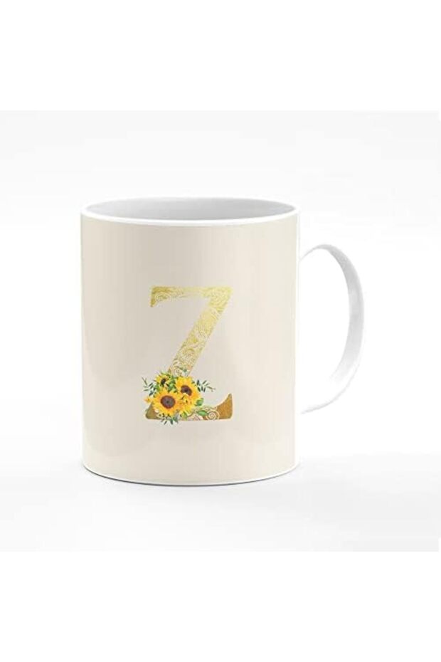 Designer Printed Coffee Mug 11oz Ceramic Personalised Gift Mugs Cup - Custom Monogram Init