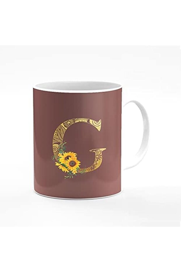 Designer Printed Coffee Mug 11oz Ceramic Personalised Gift Mugs Cup - Custom Monogram Init