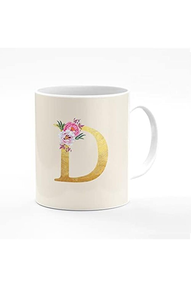 Designer Printed Coffee Mug 11oz Ceramic Personalised Gift Mugs Cup -Custom Monogram Initi