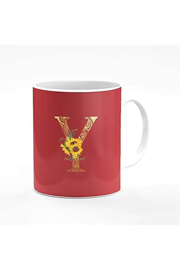 Designer Printed Coffee Mug 11oz Ceramic Personalised Gift Mugs Cup - Custom Monogram Init