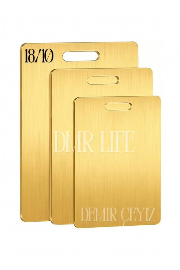 Dmr Life 3 Size 18/10 Stainless Steel Gold Titanium Antibacterial Cutting Board | Buy 3 Pay 2 Deal