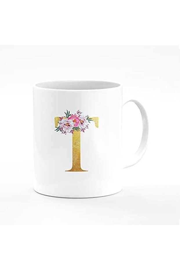 Designer Printed Coffee Mug 11oz Ceramic Personalised Gift Mugs Cup - Custom Monogram Init
