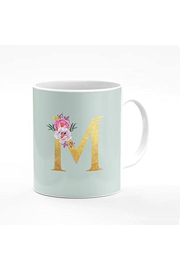 Designer Printed Coffee Mug 11oz Ceramic Personalised Gift Mugs Cup - Custom Monogram Init