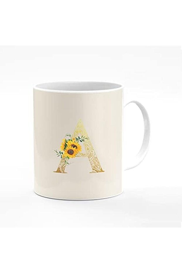 Designer Printed Coffee Mug 11oz Ceramic Personalised Gift Mugs Cup - Custom Monogram Init