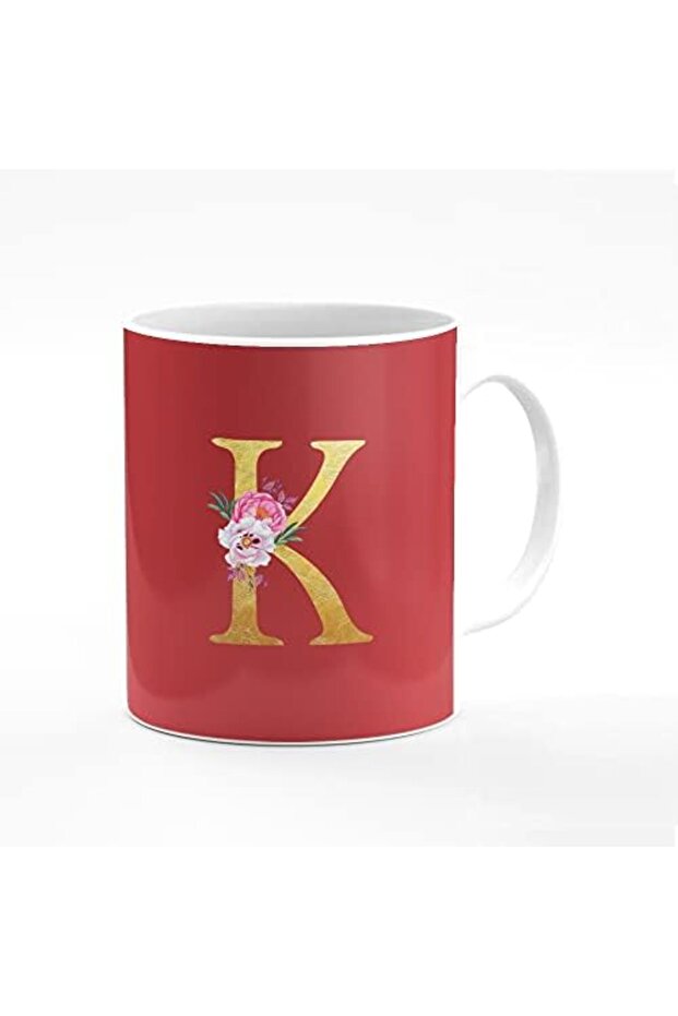 Designer Printed Coffee Mug 11oz Ceramic Personalised Gift Mugs Cup - Custom Monogram Init
