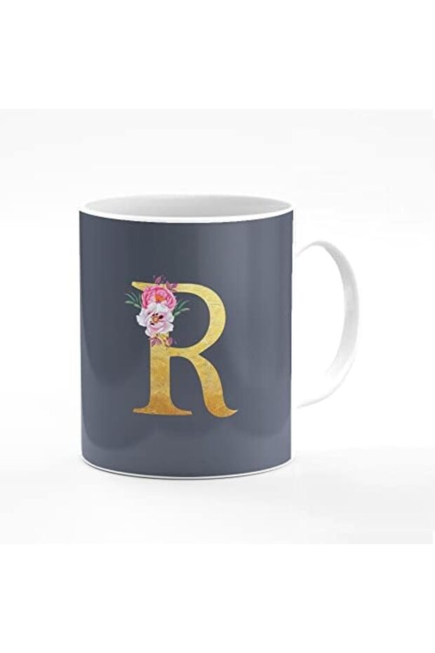 Designer Printed Coffee Mug 11oz Ceramic Personalised Gift Mugs Cup - Custom Monogram Init