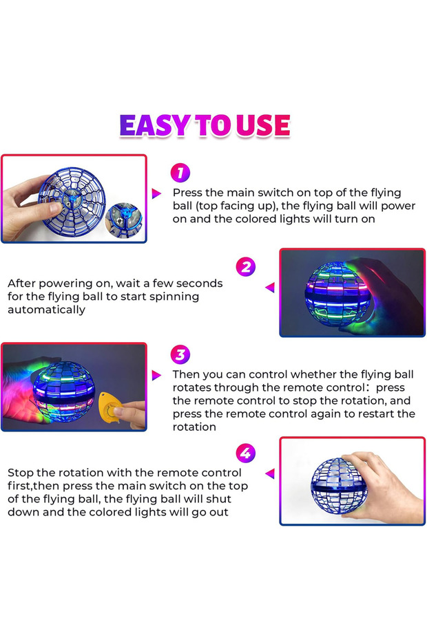 Mesmerizing LED Light Show – Bright multi-color lights create a magical visual effect during flight. - 5