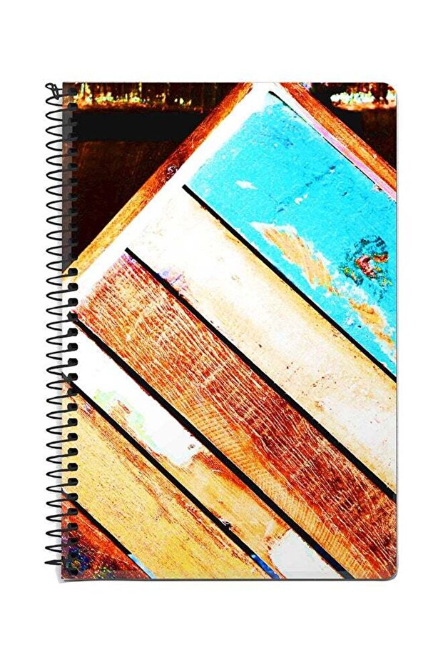 Wooden Pier A5 Spiral Notebook Multicolour