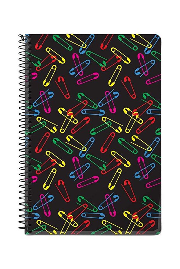 Safety Pins A5 Spiral Notebook Multicolour