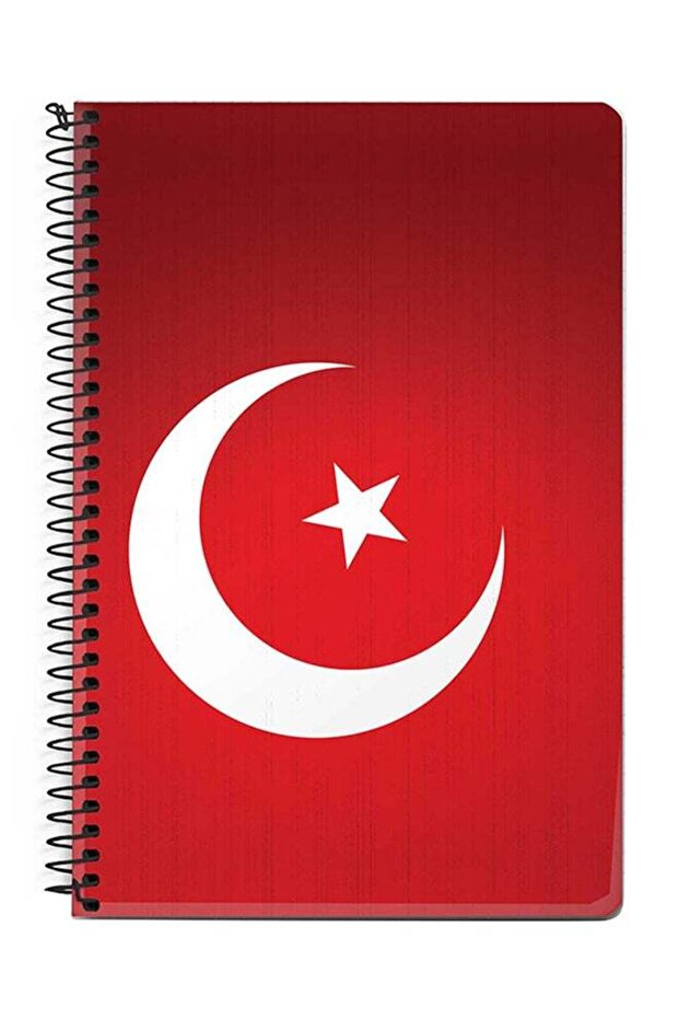Flag Of Turkey A5 Spiral Notebook Red/White