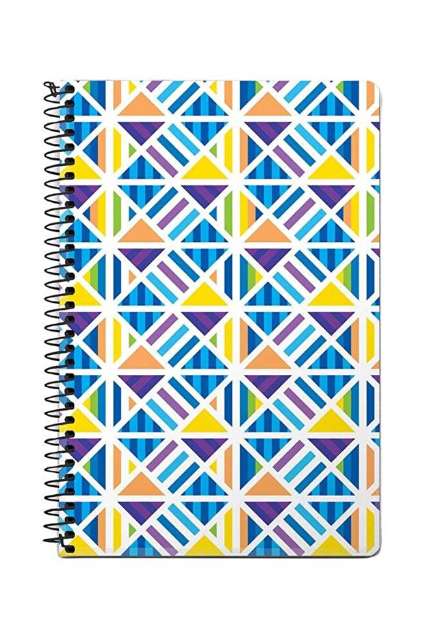 Greek Tiles A5 Spiral Notebook Multicolour