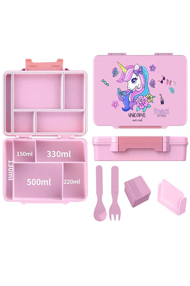 Lunch Box for Kids School, Children Lunch Box with Compartments, Bento Box Children, Le